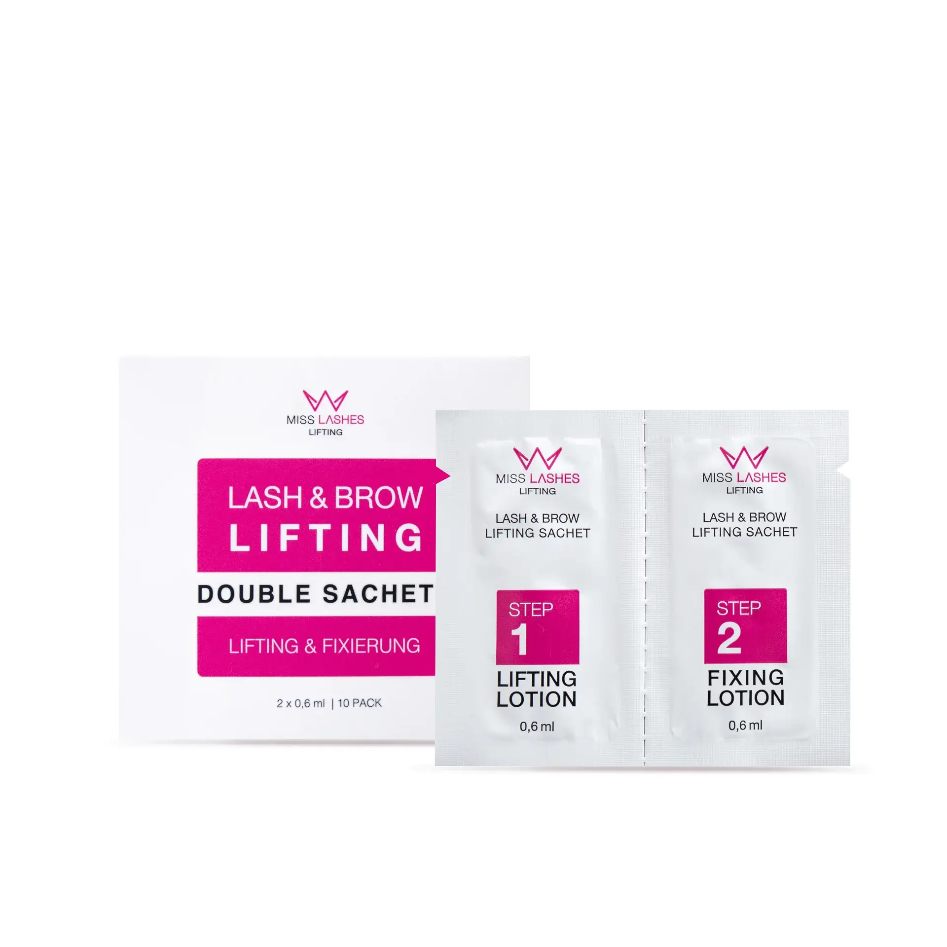 Miss Lashes - Wholesale Eyelash/Brow Serum - Lash & Brow Lifting sachets 10 pairs1