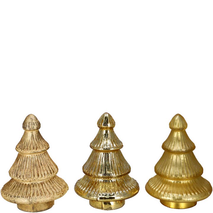 Glas Tanne Sitia in 3 Goldtönen, D13cm, H20cm für den Großhandel von Vosteen