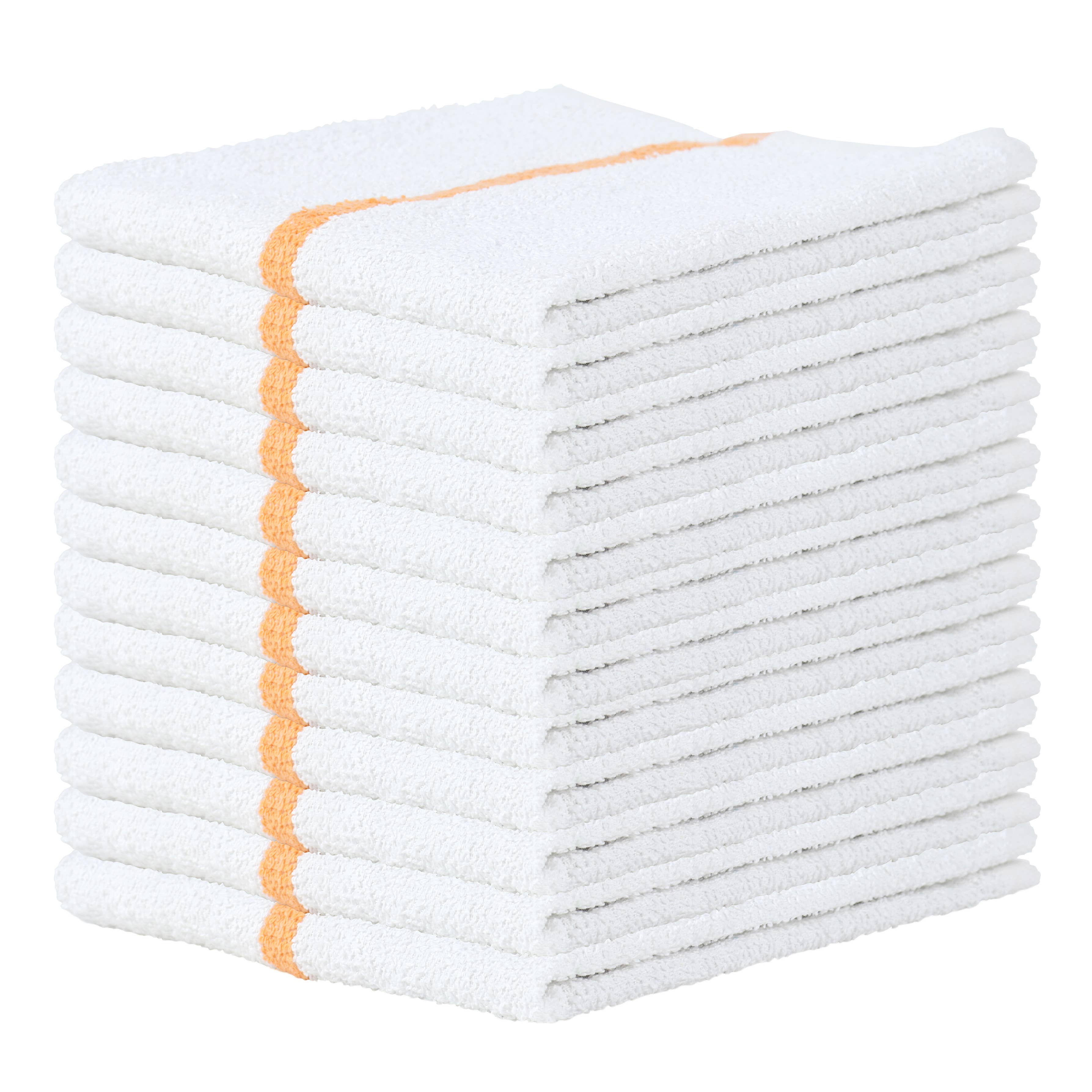 Arkwright Home - Wholesale Dishcloth - 12 Pack of Striped Bar Mop Towels - 16 x 19 Kitchen Cleaning10