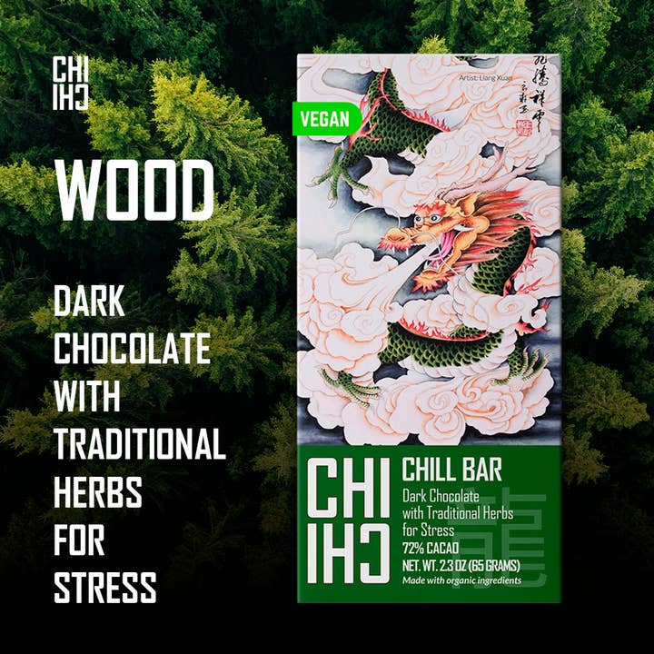 ChiChi Chocolate - Wholesale Chocolate Bar - CHILL Bars Pack (10 bars total) Vegan Herbal Chocolate Bars2