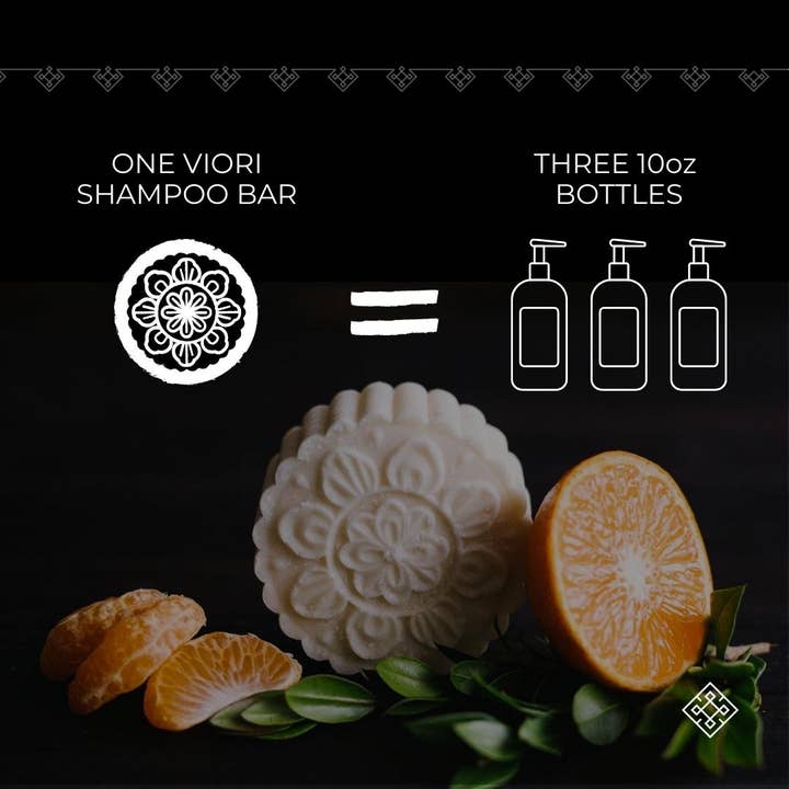 Viori Beauty - Wholesale Shampoo Puck/Solid Shampoo - Shampoo Bar & Conditioner w/ Bamboo holder | Citrus Yao