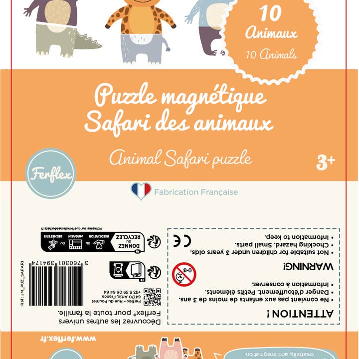 Ferflex - Wholesale Puzzle - Kids - Magnetic puzzle - Animal safari1