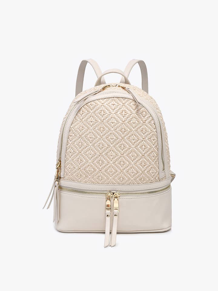 BP2431DIA Zahava Woven Diamond Backpack for wholesale by Jen & Co.