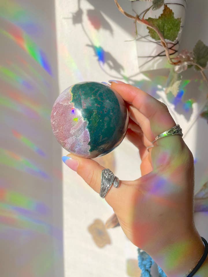 Grade A Ocean Jasper Sphere #15 for wholesale by MercuryX Shop