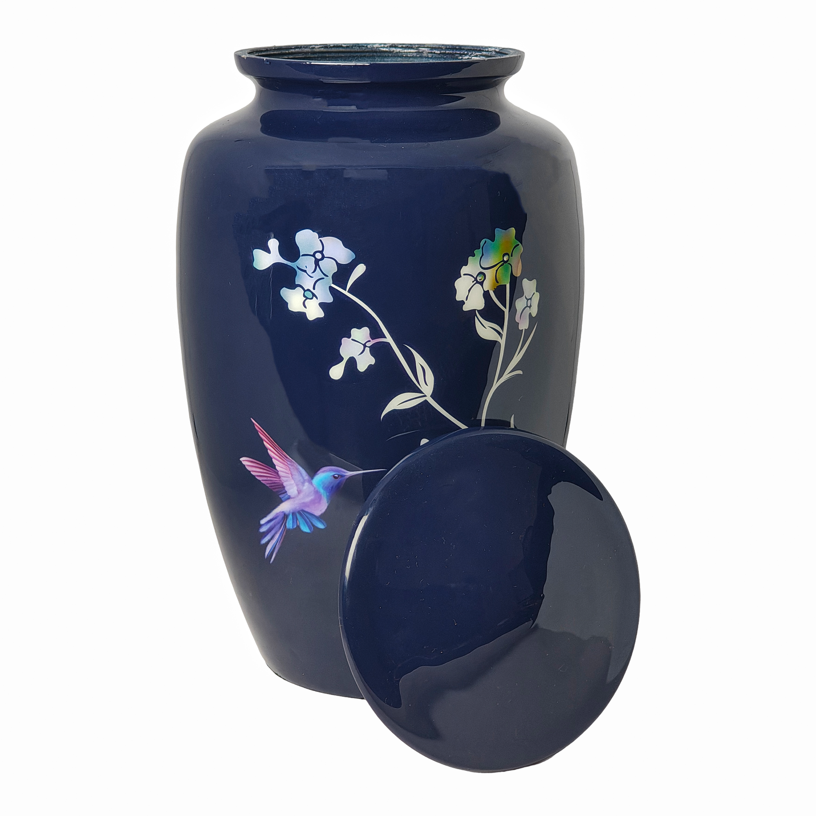 Ample Cremation Urns - Wholesale Urn - Blue Hummingbird Cremation Urn – Adult Ashes Memorial3