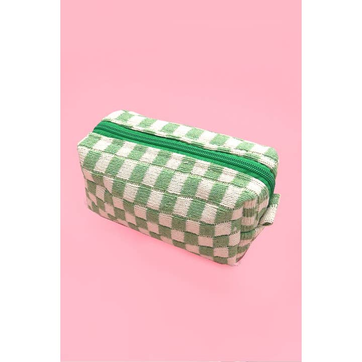 JOSSLYN by wall to wall - Wholesale Makeup/Cosmetic Bag - CHECKER MAKEUP COSMETIC POUCH BAG | 40P52213