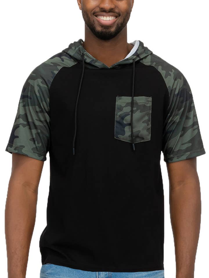 Sweat à capuche à manches courtes Camouflage pour la vente par WEIV
