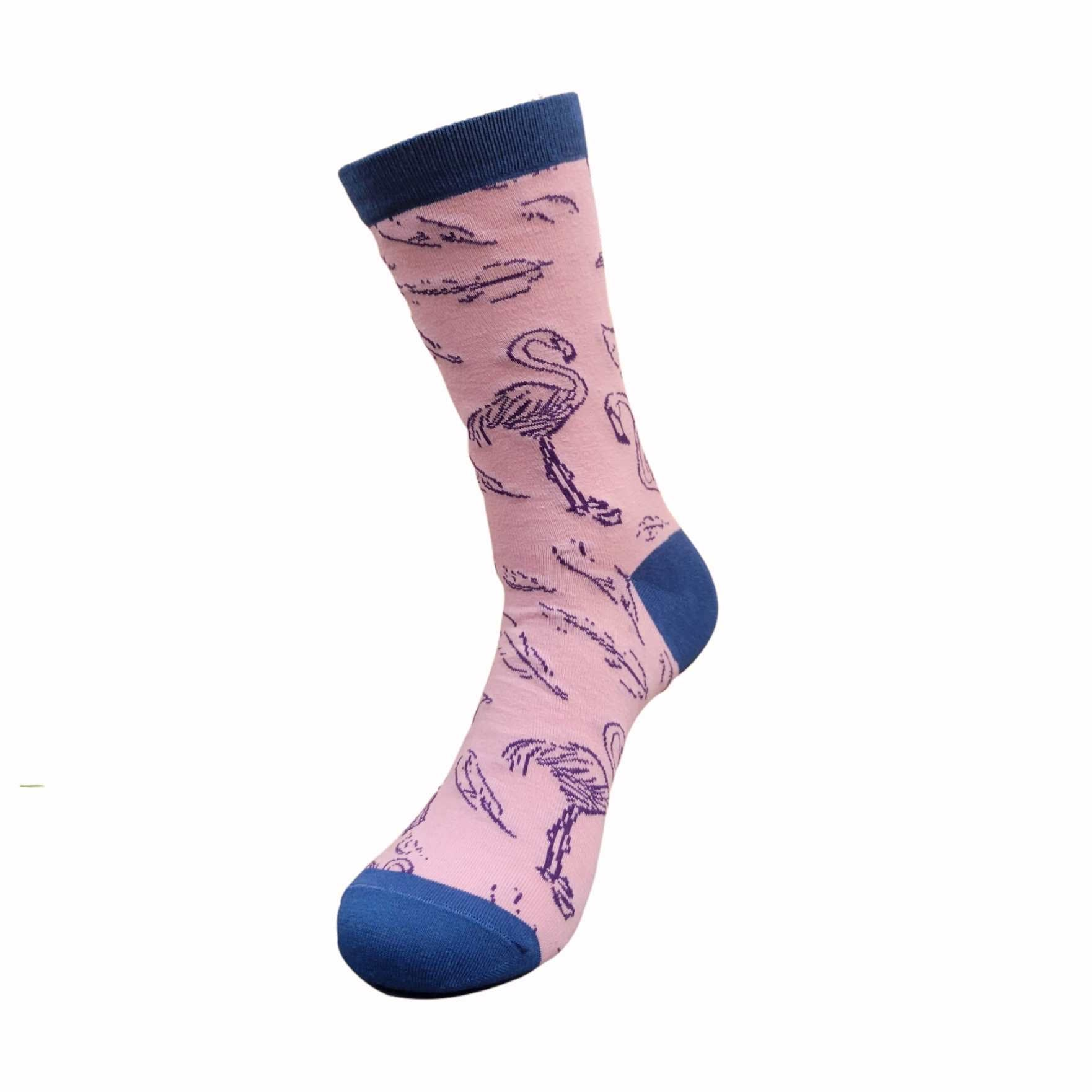 Sock Panda - Wholesale Socks - Unisex - Flamingo Pattern Socks from the Sock Panda (Adult Medium)1