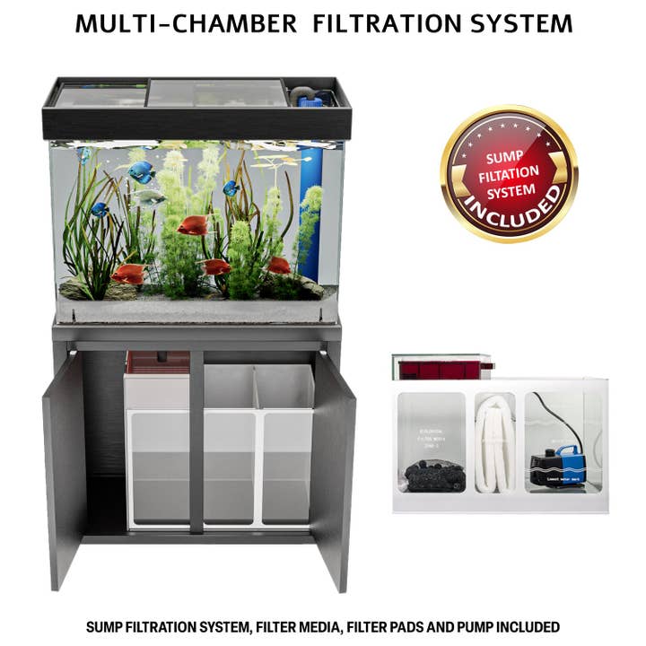 AQUA DREAM - Wholesale Nature and outdoors - Aqua Dream 50 Gallon Aquarium Black Tempered Glass3