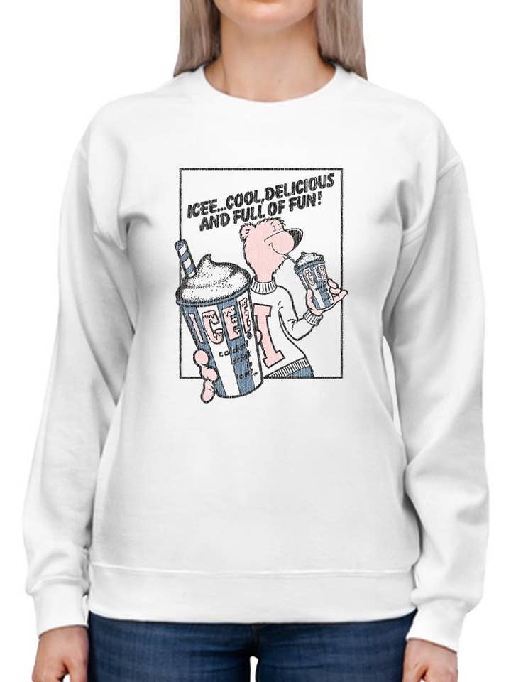 Officially Licensed ICEE Cool Bear Delight - Fun And Refreshing Drink Women's Sweatshirt for wholesale by Snack Tees