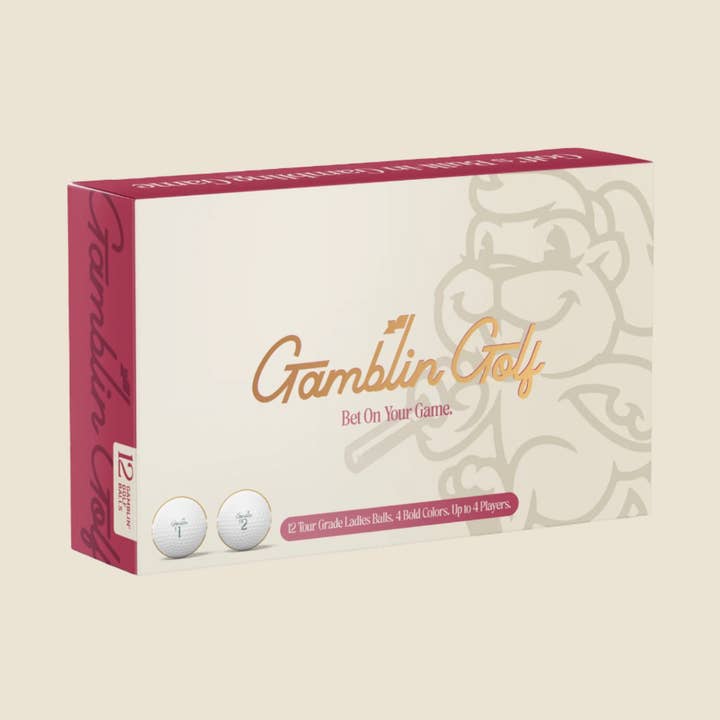 Golf féminin Gamblin' - Pack de 12 balles pour la vente par Gamblin' Golf