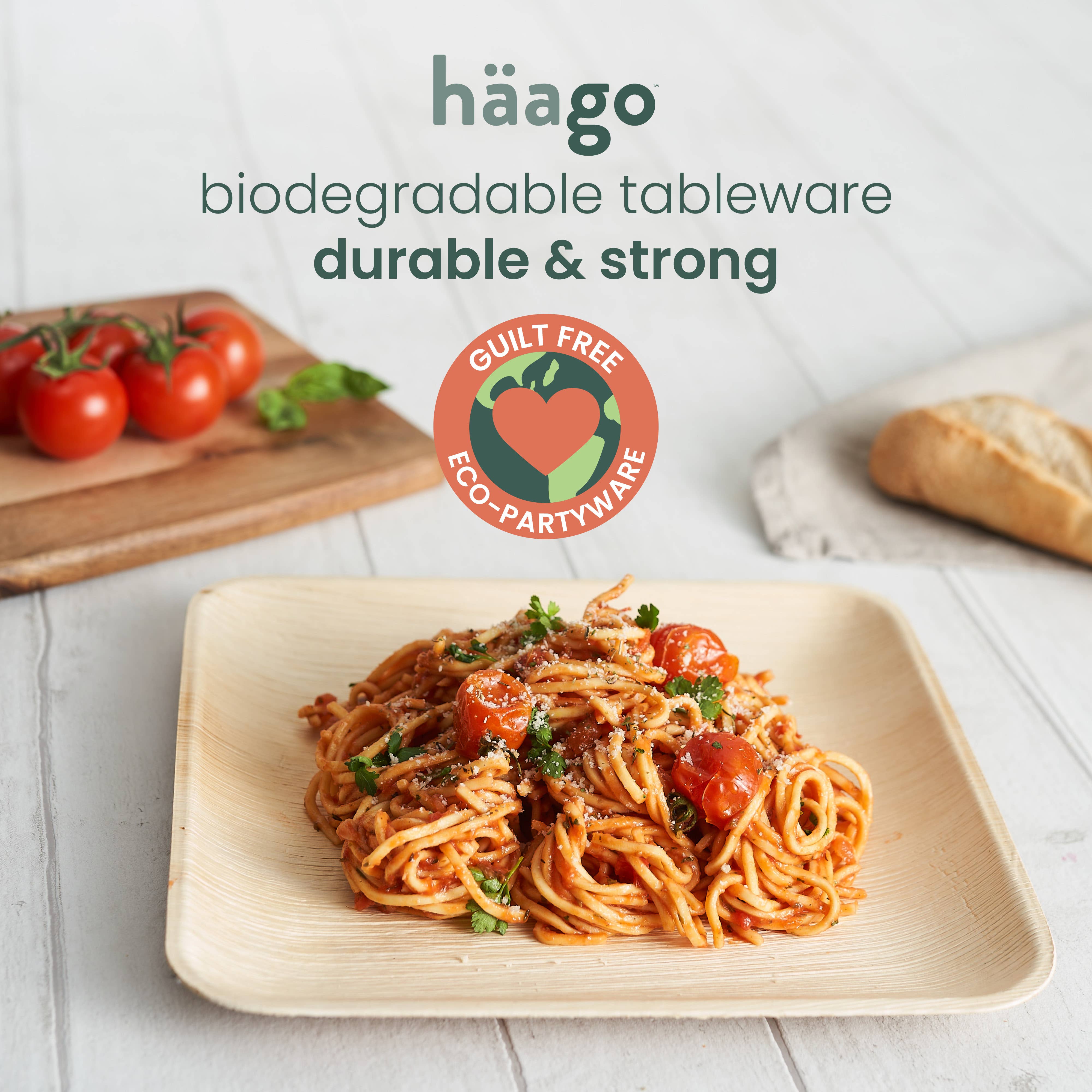 Häago - Wholesale Disposable Plate - 20 Recyclable Palm Leaf Plates6