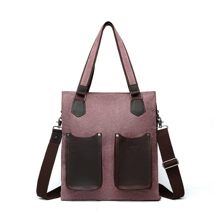 Canvas Tote Bag TB 545 (Burgundy) for wholesale by Davan