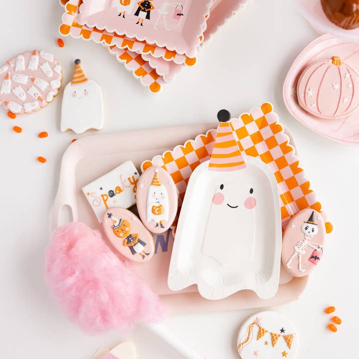 My Mind’s Eye - Wholesale Disposable plate - GGH1042 - Ghoul Gang Checkered Paper Plate1