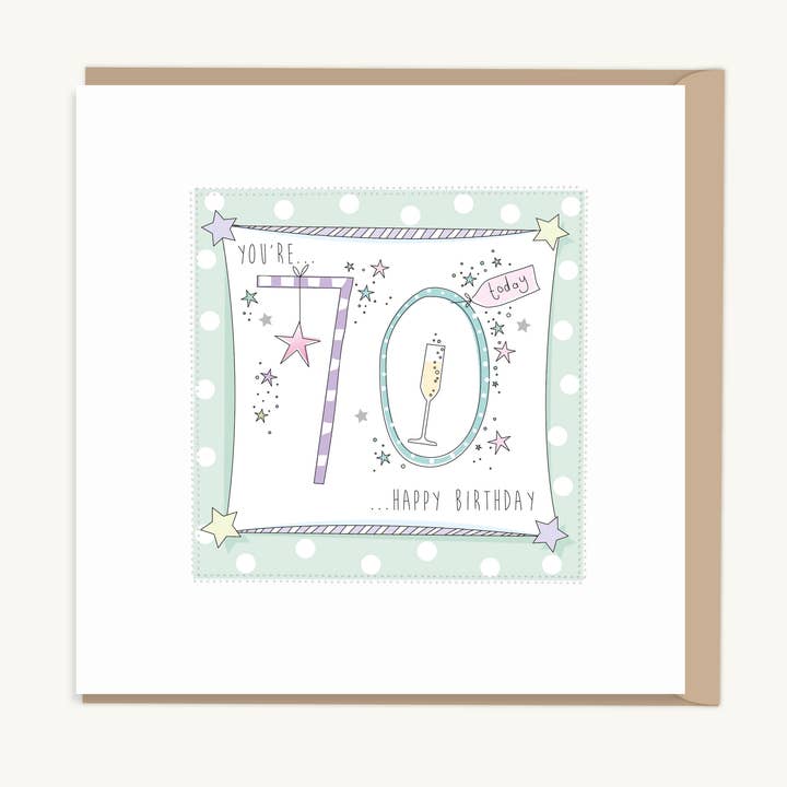 Karte zum 70. Geburtstag für den Großhandel von Paper Yay