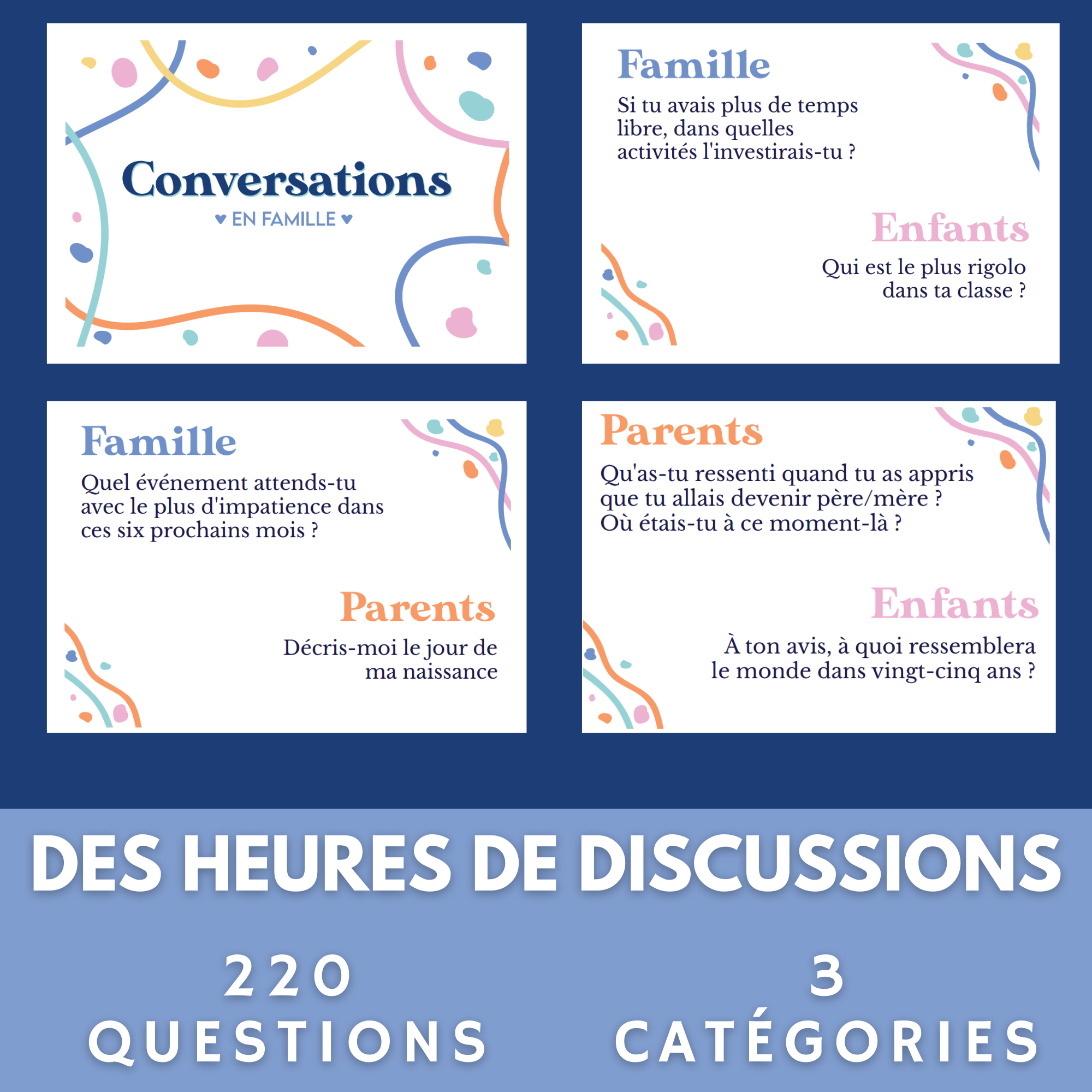 Oh Happy Games - Jeux de société - Wholesale Card Game - Family Conversations - The Game that Will Strengthen Your Family Bonds 👪3