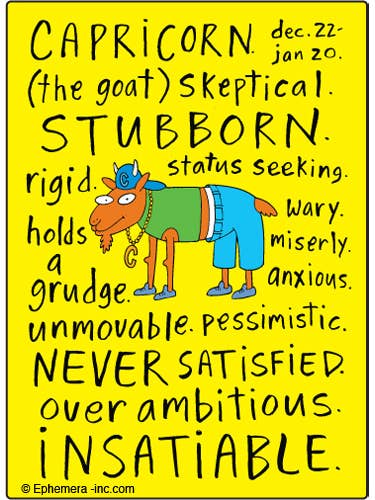 Magnet-Capricorn Clayboys Zodiac for wholesale by Ephemera