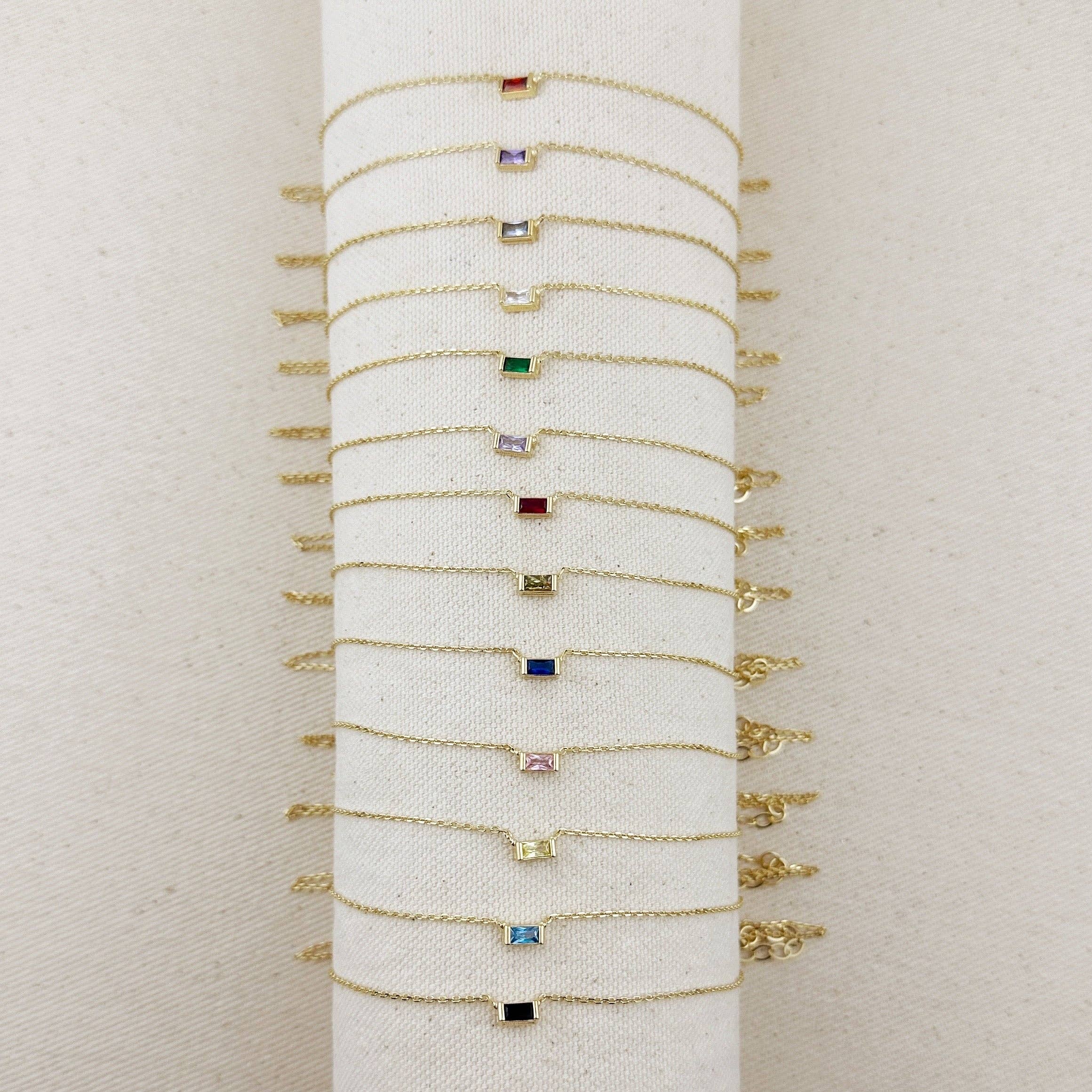 GoldFi – Conjunto de joias por atacado – Conjuntos de Pedra do Mês de Celebração em Ouro 18k Revestido20