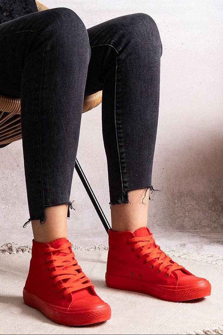 Red high-top sneakers Rafife for wholesale on Faire3