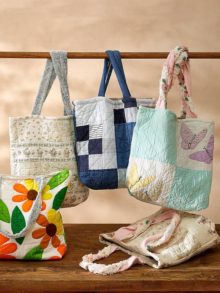 +REwork Vintage Quilted Shopper Bag for wholesale by GOAT Vintage