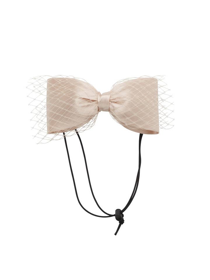 Avant Garde Bow Petit - Tan Champagne for wholesale by Project 6 NY Kids