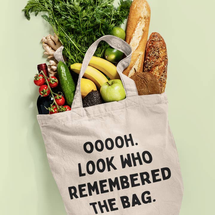 Buffalovely - Wholesale Tote Bag - Women's - Look Who Remembered the Bag Cotton Tote Bag0