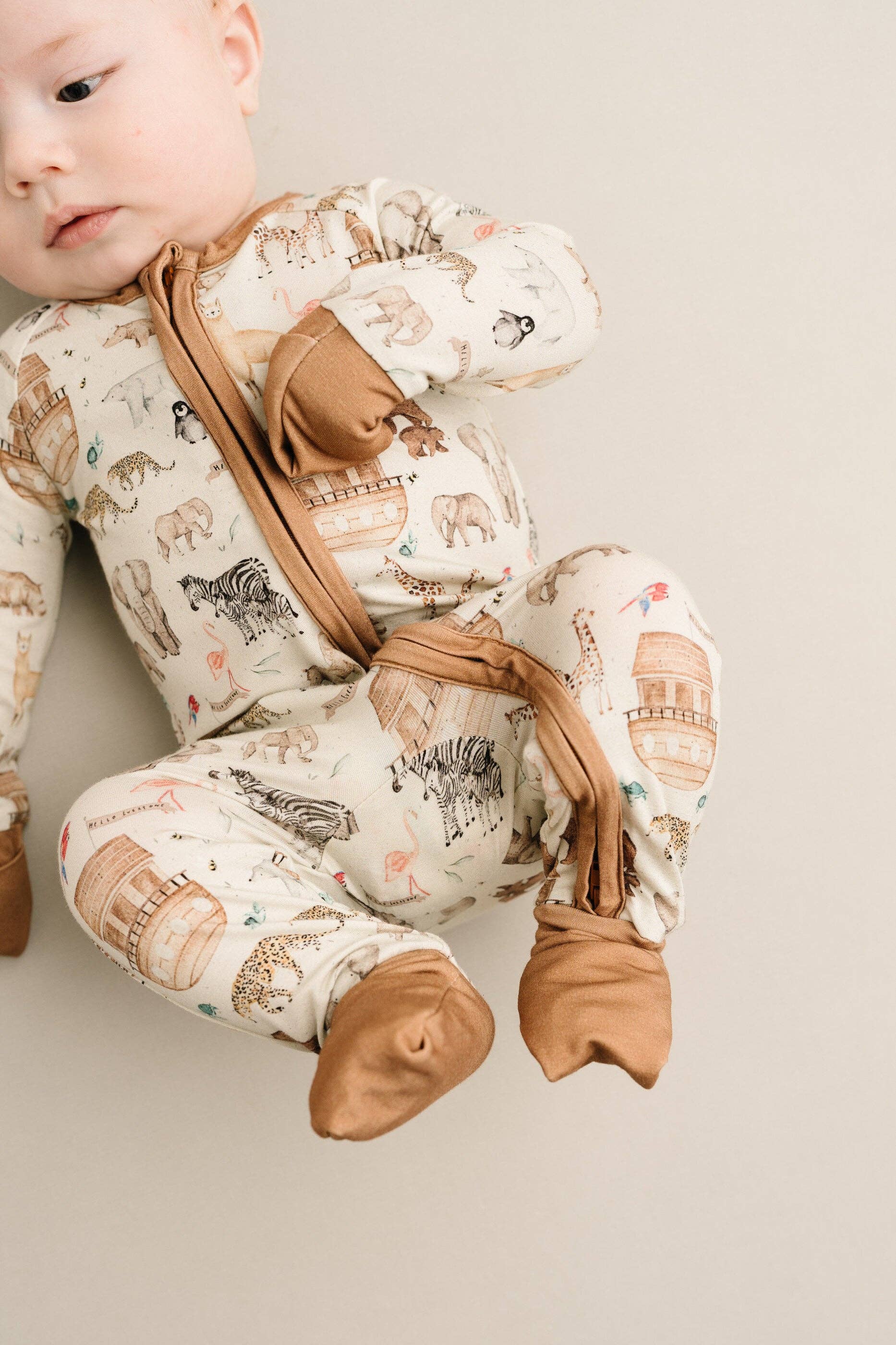 Little One Shop - Wholesale Sleepsuit - Baby - Noah's Ark Bamboo Sleeper7