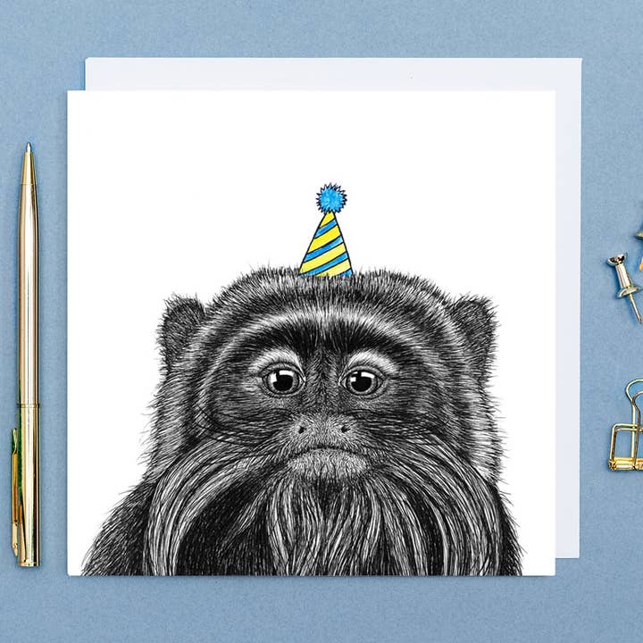 Monkey Cards // Monkey Birthday Cards // Wildlife Cards for wholesale by Wild Lines