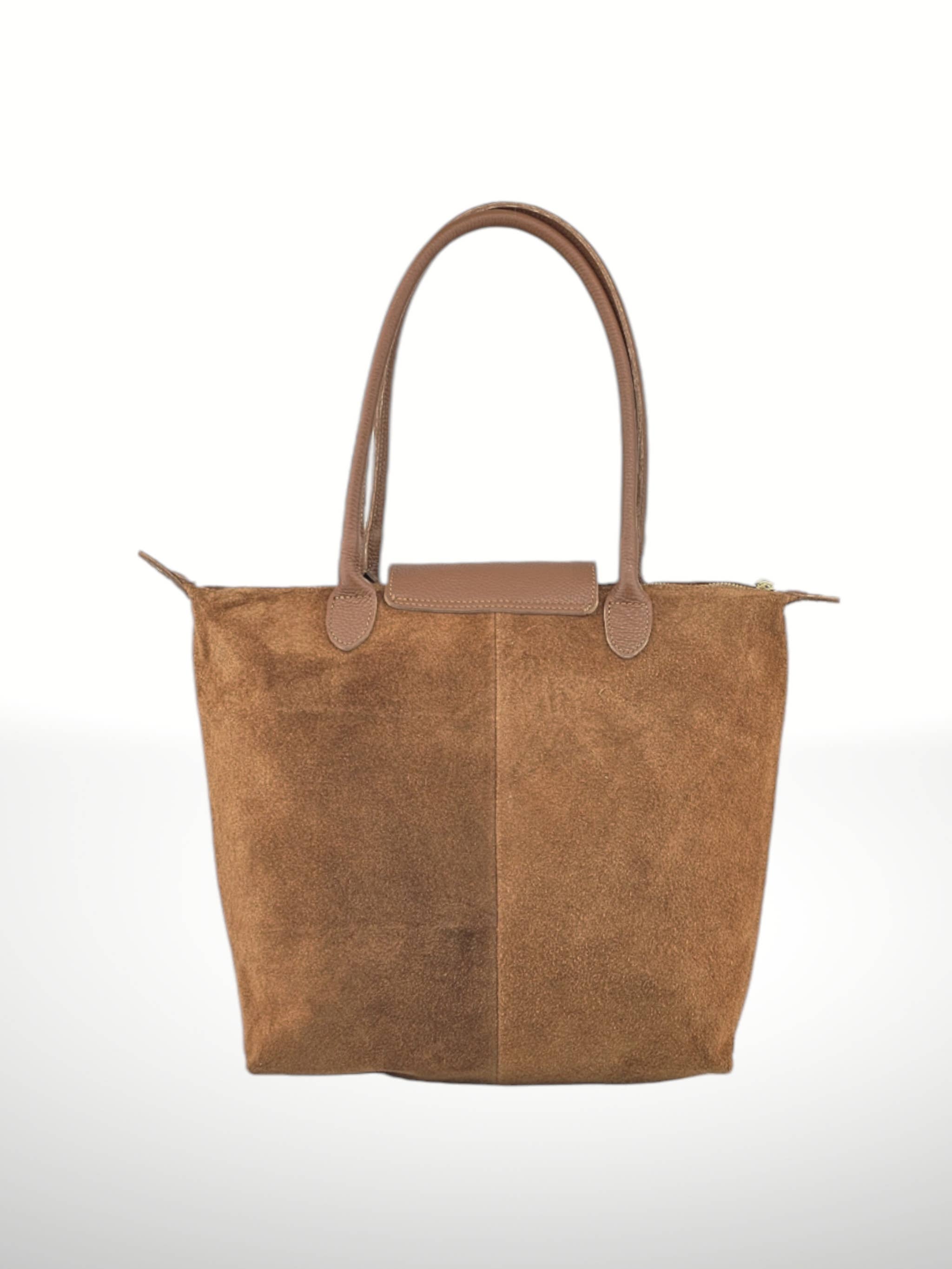 ITALIAN'S LEATHER - Wholesale Top Handle Bag - Women's - Carla Suede Leather Bag ²⁵8