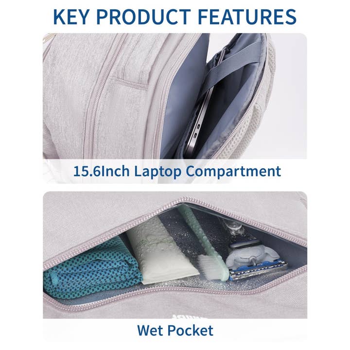 wandf – Großhandel Rucksack – Unisex – 18x14x8 Persönlicher Gegenstand Handgepäcktasche mit USB-Ladeanschluss21