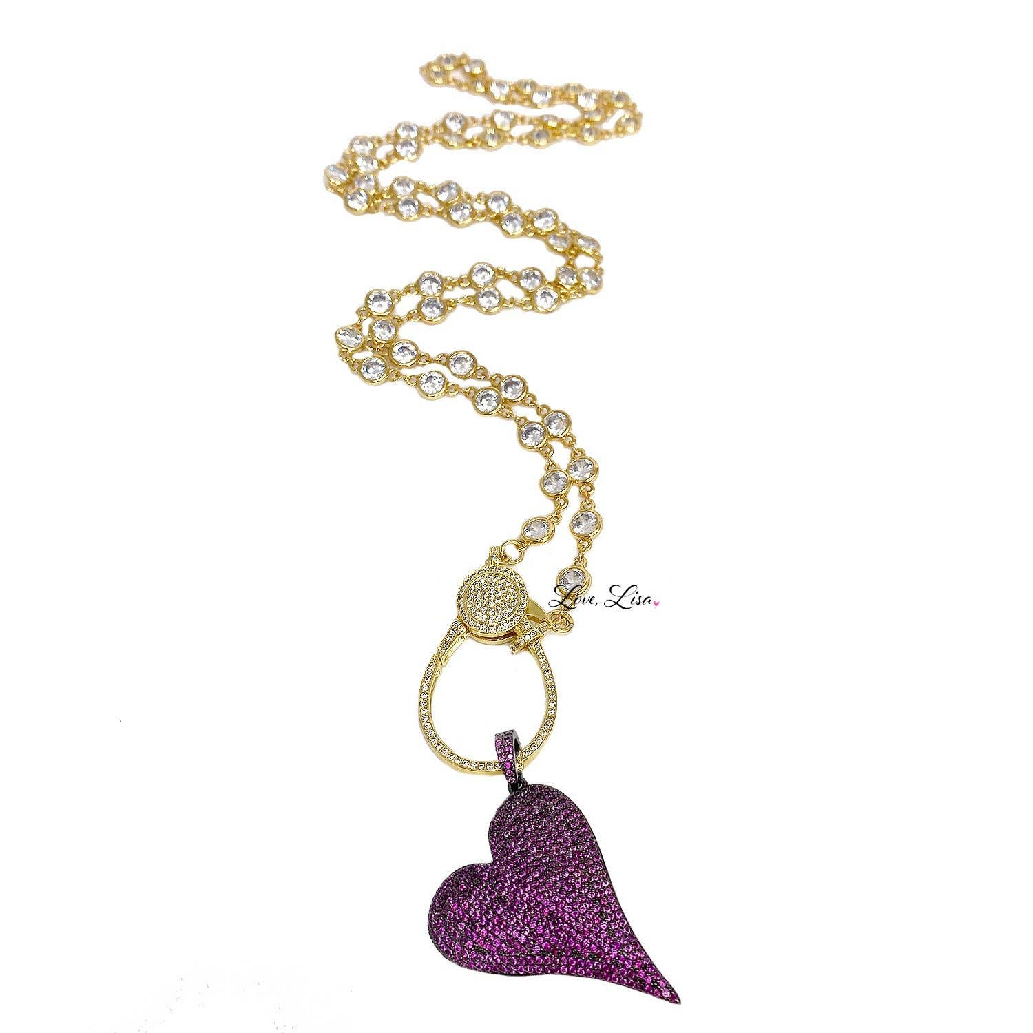 Love, Lisa - Wholesale Individual Charm/Pendant - Magnificent Slanted Heart Charm12