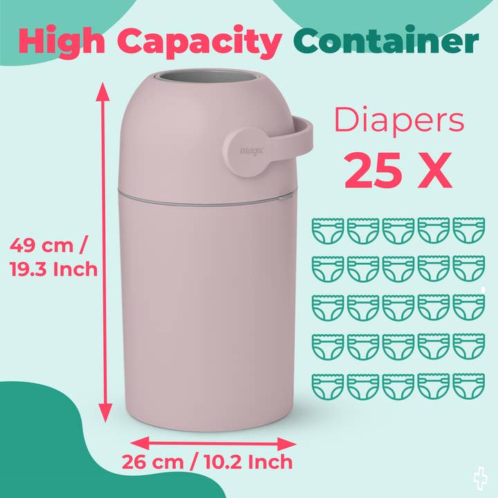 SHEERUN - Wholesale Diaper Caddy - Baby - Pure Magic Majestic Diaper Pail (Patented Odor-Stop System)27