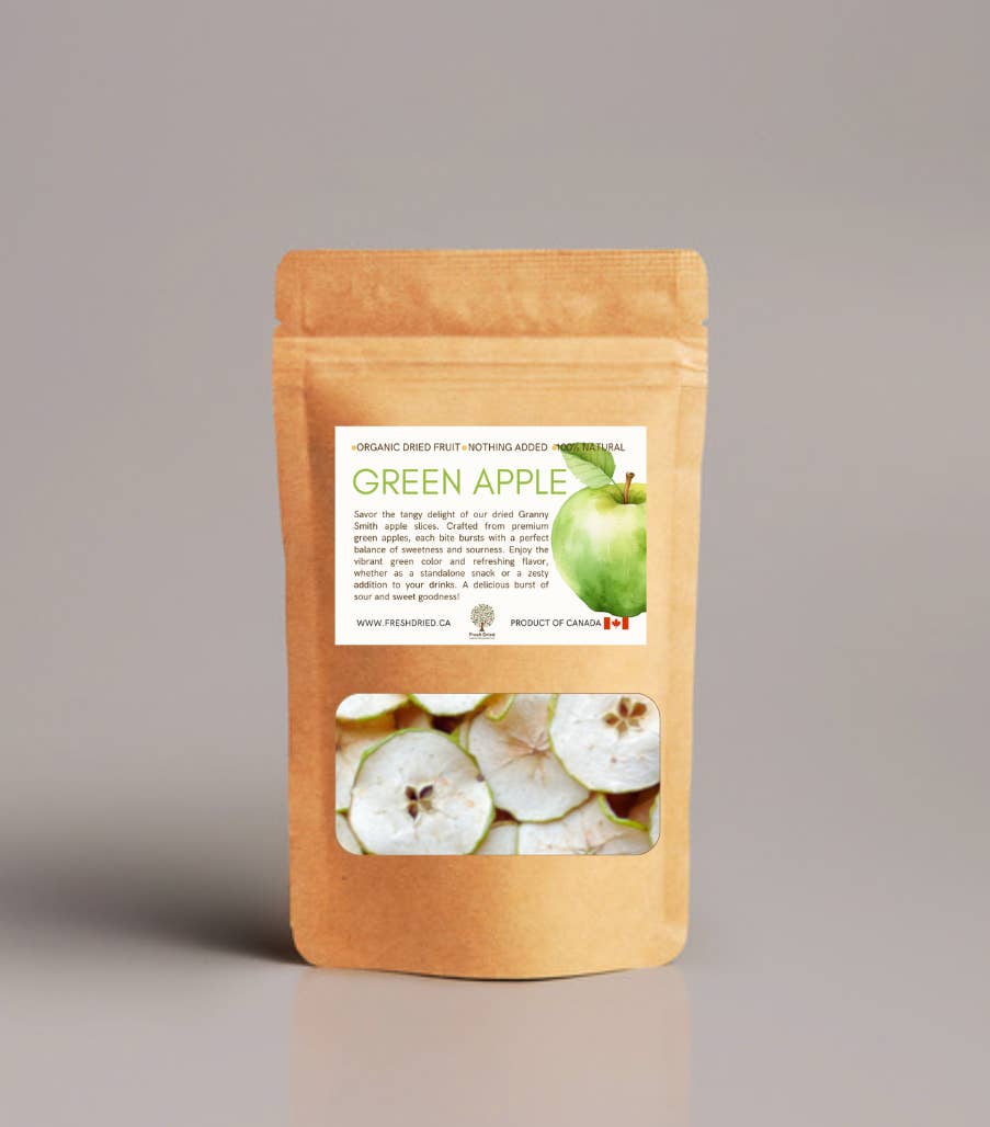 FreshDried - Wholesale Dried/dehydrated fruit - Dried Green/Granny Smith Apple Slices -Organic