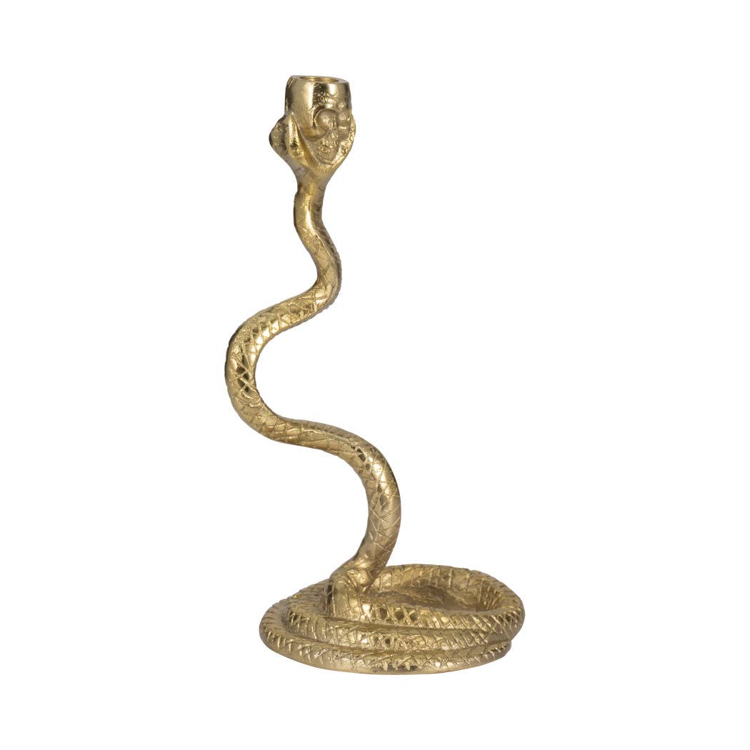 Sagebrook Home - Wholesale Candle Holder - Candle Holder - Gold Metal Snake Tealights Taper, 13 in.7