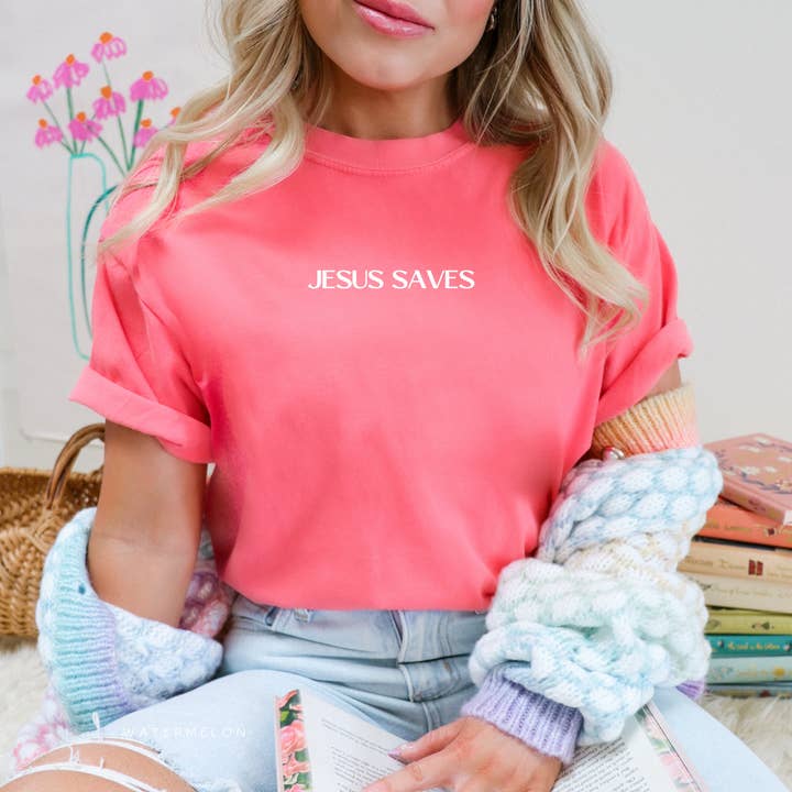 Faith & Life Christian Brands - Wholesale Screen Printed T-Shirt - Women's - Jesus Saves Power In the Name of Jesus Unisex Christian Tee11