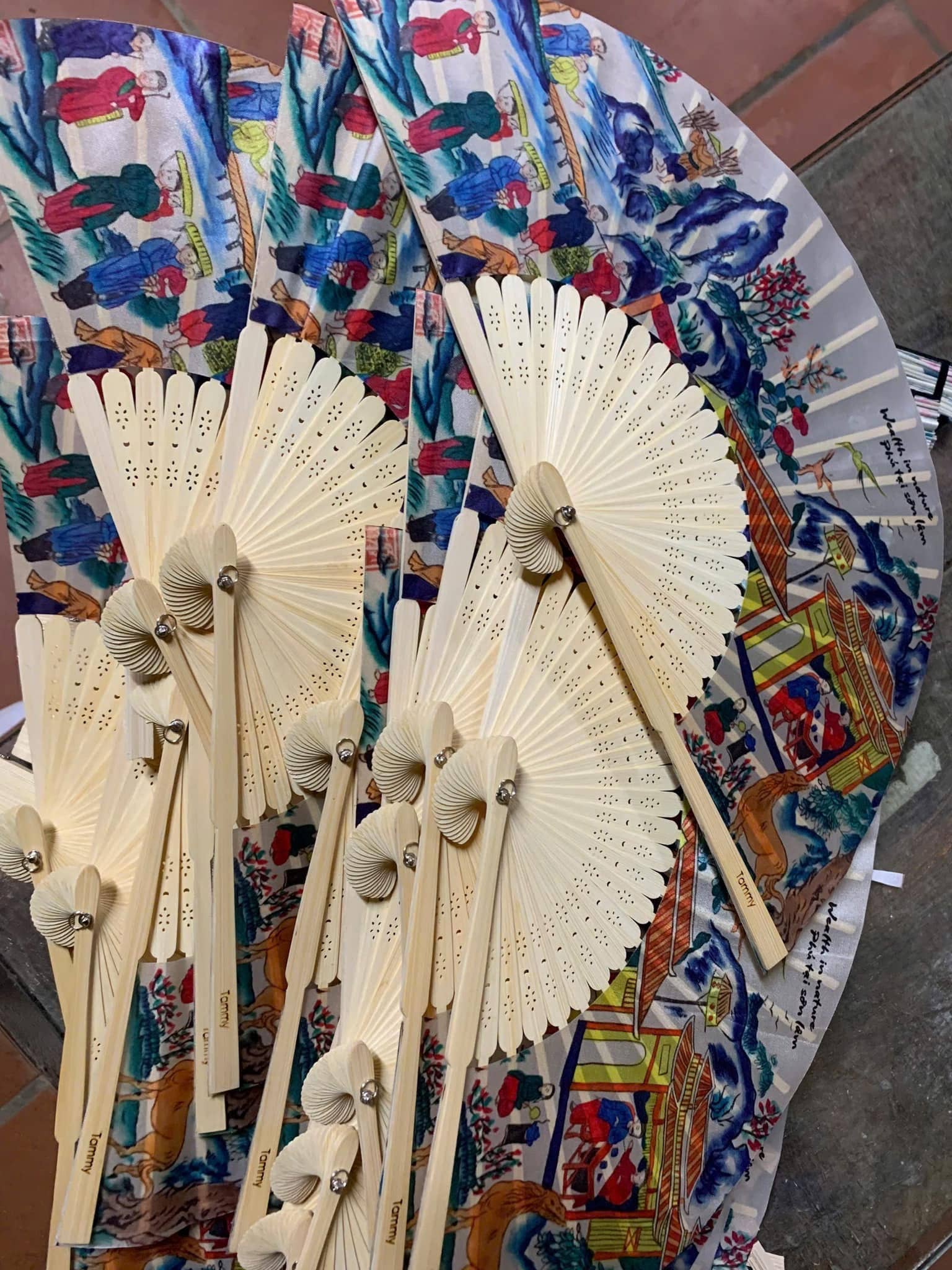 Tonkin Handicraft - Wholesale Party/Paper Folding Fan - Customized Wedding Paper Folding Fan 12