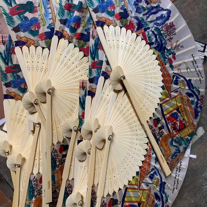 Tonkin Handicraft - Wholesale Party/Paper Folding Fan - Customized Wedding Paper Folding Fan 12