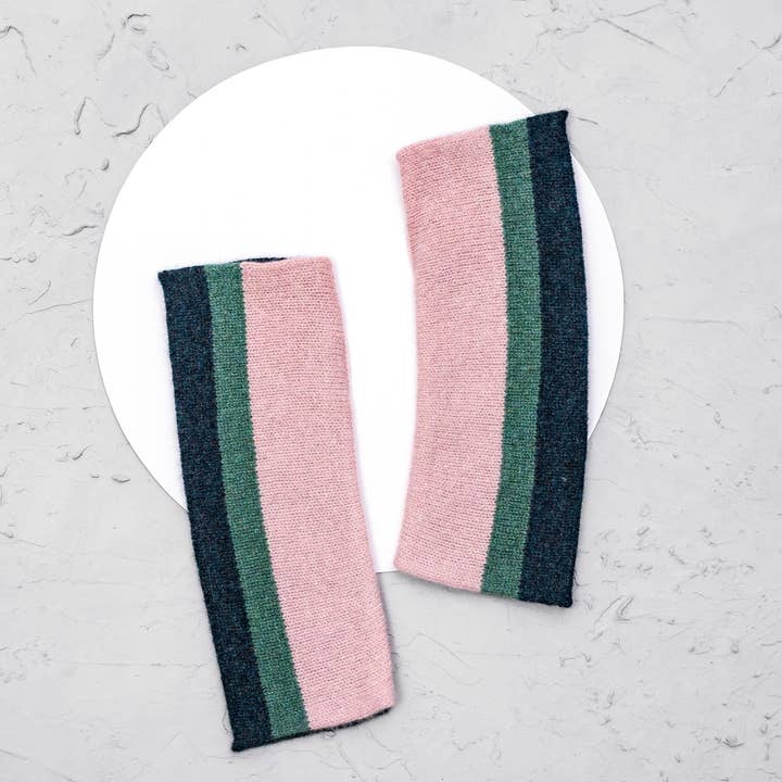 Knitted Lambswool Wrist and Arm Warmers, Fingerless Gloves for wholesale by Lyndsey Currie - Knitted Accessories