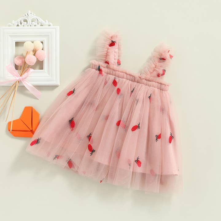 Fennco Styles - Wholesale Dress - Kids - Embroidery Mesh Tulle Girl Dress