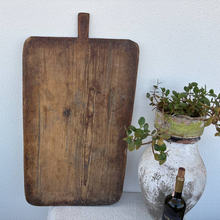 Rustic Remnents - Wholesale Cutting board - Vintage Wooden Bread Board – Antique Turkish Dough Board0