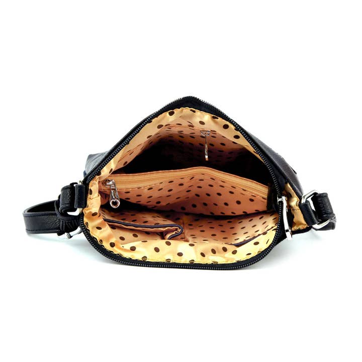 Black Spectacular Spider Design Crossbody Sling for wholesale on Faire