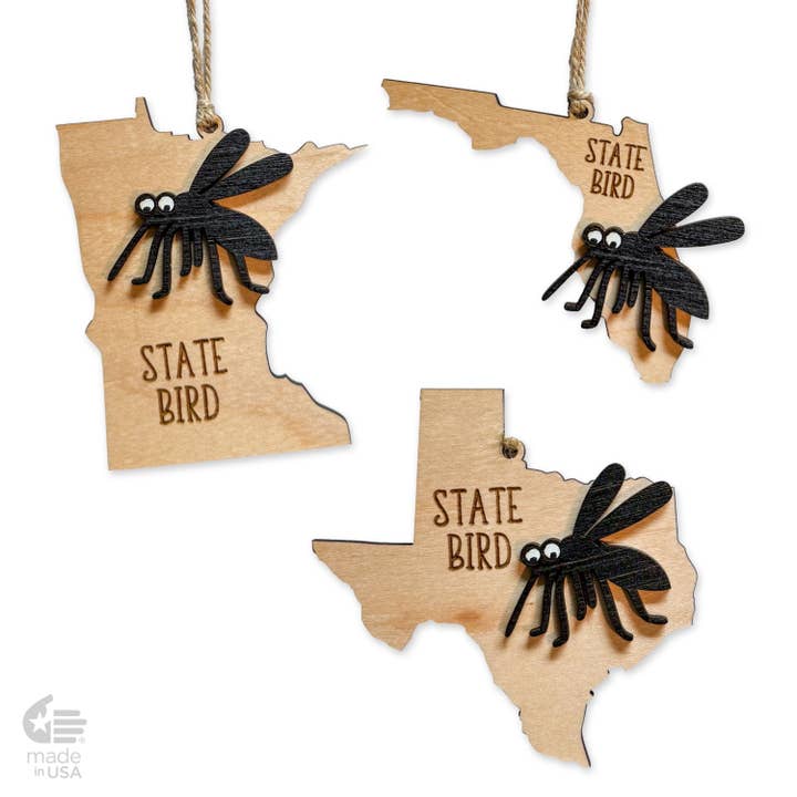 Mosquito State Bird Ornaments | Funny Christmas Ornaments for wholesale by Bloom & Wander