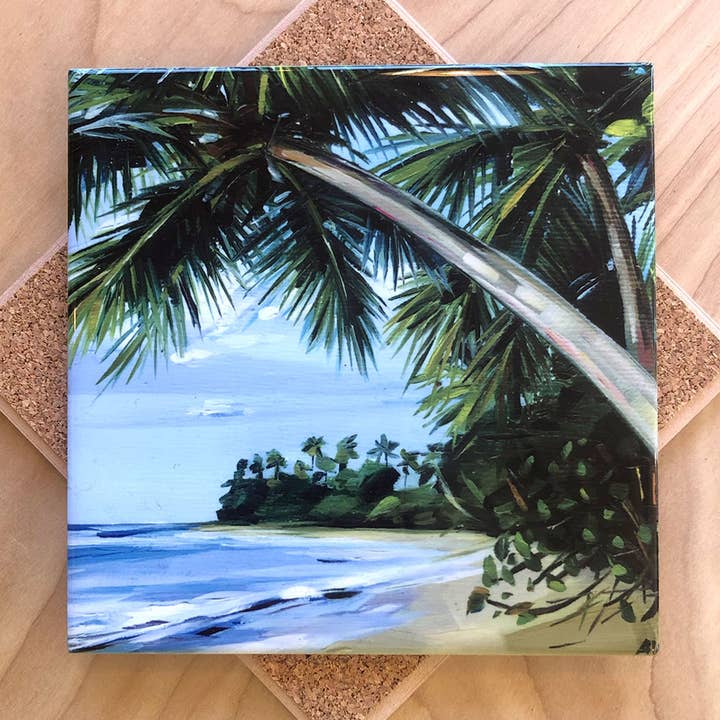 Palm Tree Trivet for wholesale by Art by Alyssa