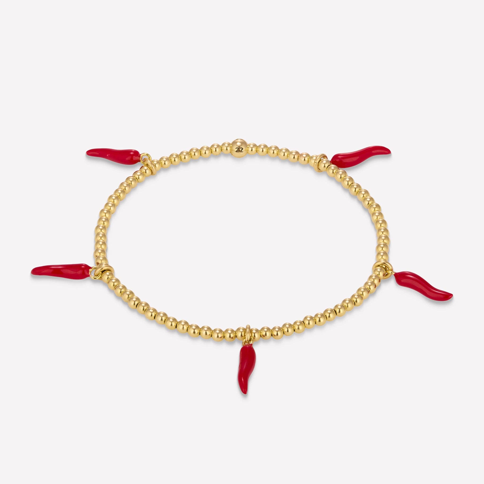 22 Jewelry - Wholesale Charm/Dangle Bracelet - CHILI BRACELET 2MM0