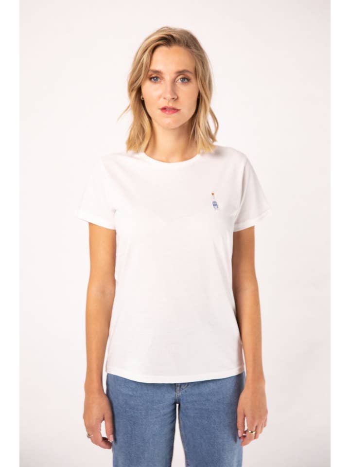 Fashion Drinks - Wholesale T-Shirt - Women's - Ouzo | Embroidered women's organic cotton t-shirt2