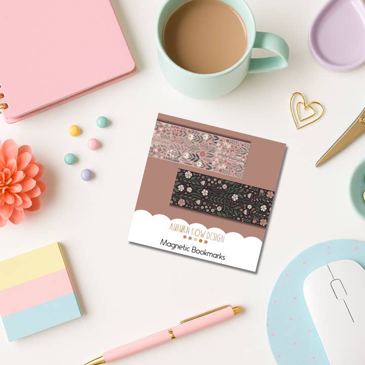 Auburn Row Design – Großhandel Lesezeichen – Cottagecore Blumen Magnet-Lesezeichen-Set5