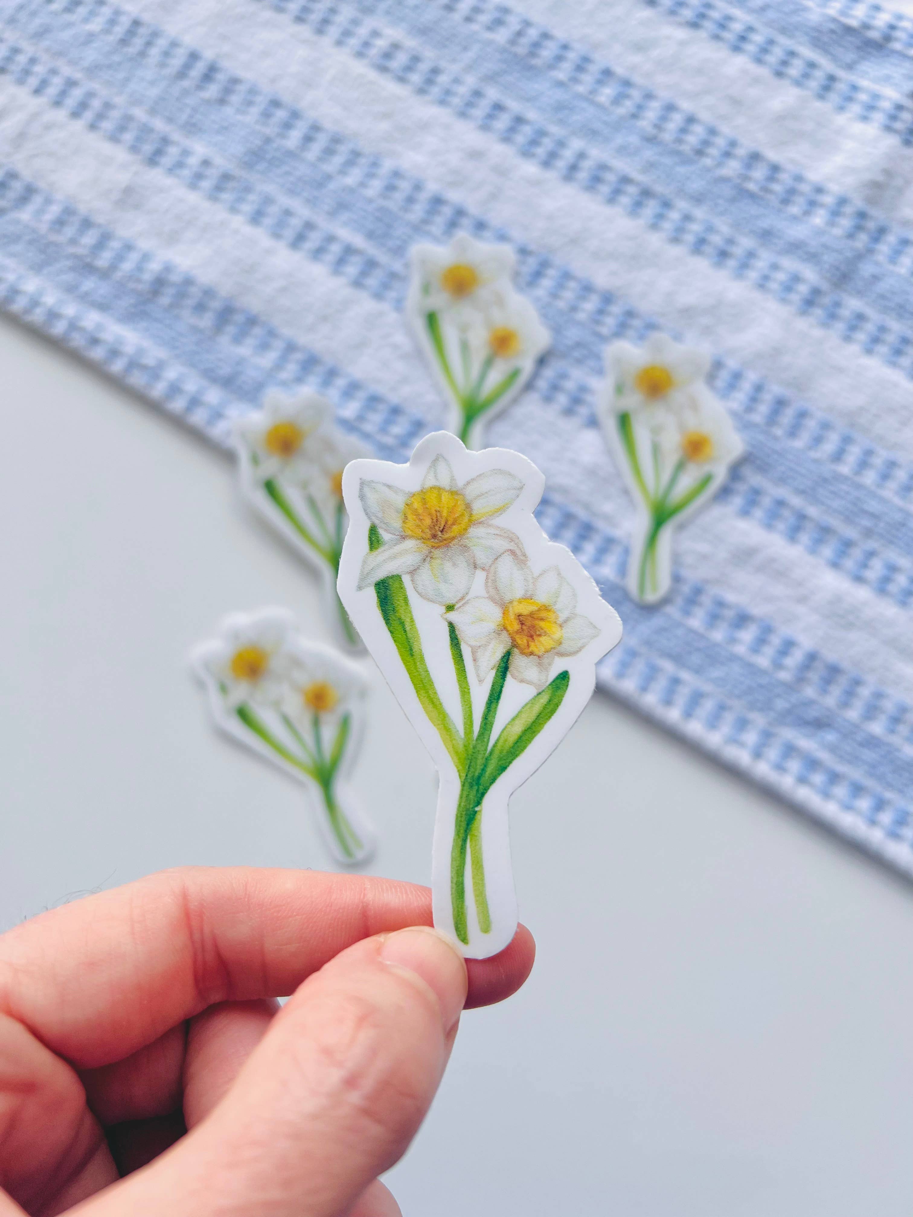 Emilia Rose Artwork LLC - Wholesale Sticker - Daffodil Sticker2