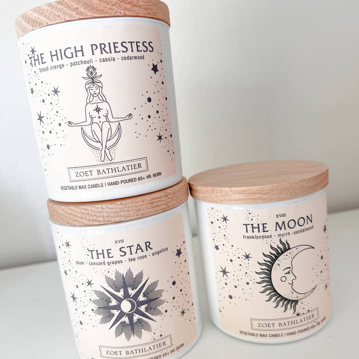 Zoet Bathlatier - Wholesale Jar/Filled Candle - The Moon Tarot Candle Collection1