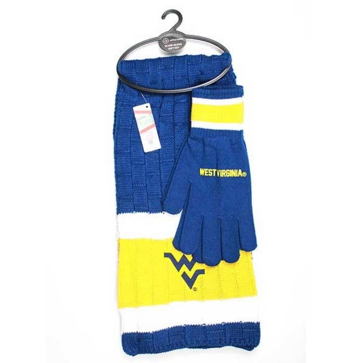 Heavy Knit Glove & Scarf Set- West Virginia for wholesale by St. Louis Wholesale LLC
