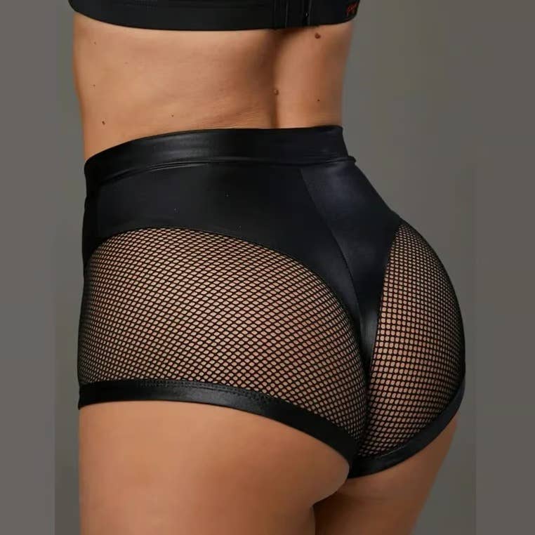 Tourtiwi - Wholesale Athletic Shorts - Women's - Sexy Belly Contracting Hip Mesh Yoga Shorts0